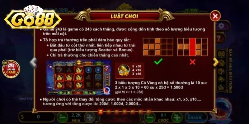 Luật chơi cơ bản của game Kho Báu Tứ Linh